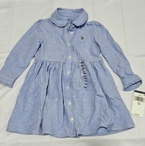 NWT Ralph Lauren Baby Girls Oxford Shirt Dress 18M